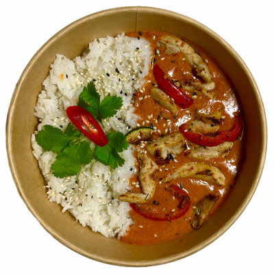 Tajskie czerwone curry z warzywami (cukinia, papryka,marchewka)  500g WEGE