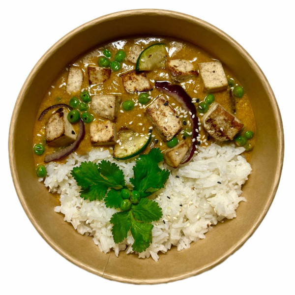 Żółte Curry z warzywami ( cukinia, groszek, cebula) 500g WEGE
