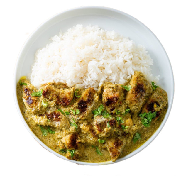 Zielone curry z warzywami( cukinia, groszek, cebula, papryka, marchewka) 500g WEGE 