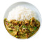 Zielone curry z warzywami( cukinia, groszek, cebula, papryka, marchewka) 500g WEGE 
